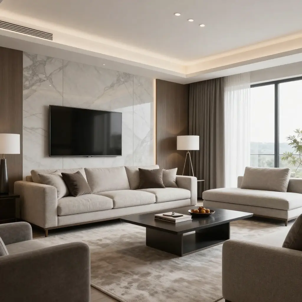 Beautifully styled modern living room