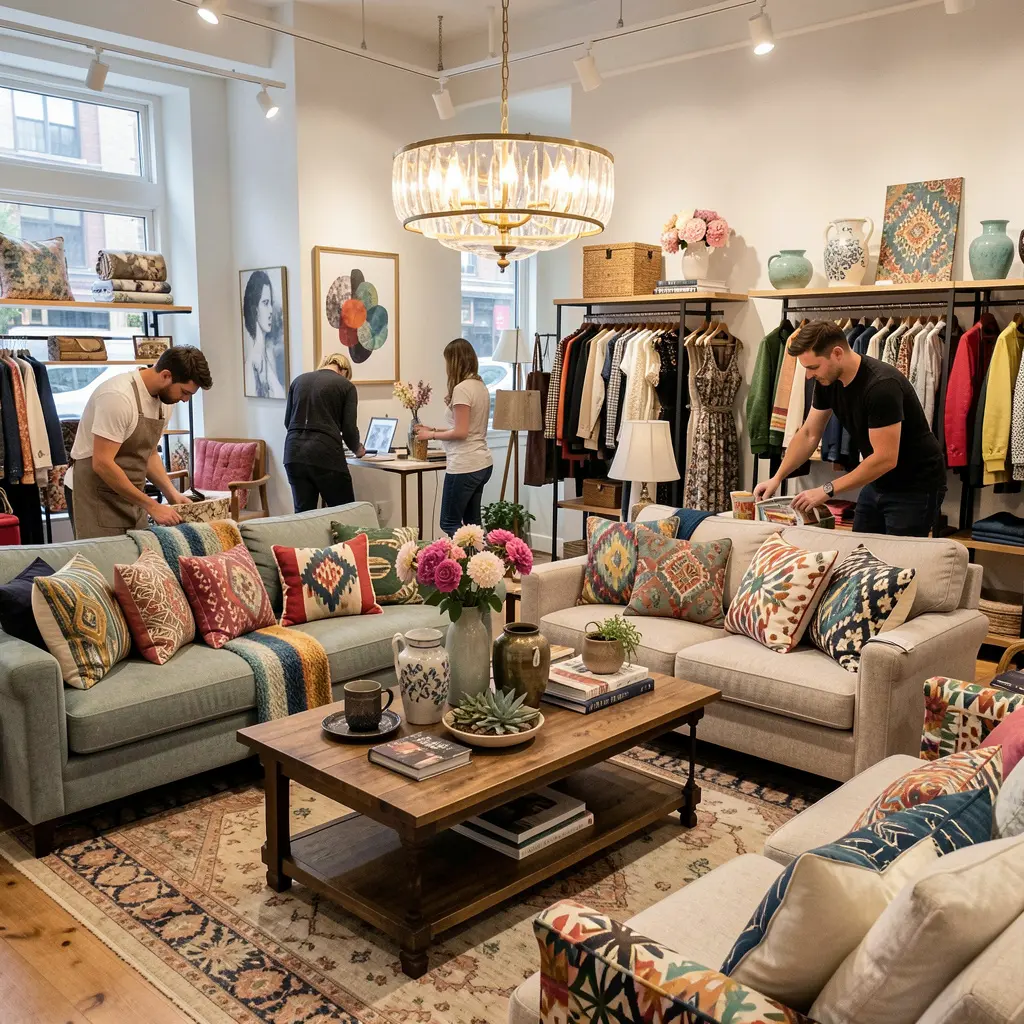 Interior styling team at work